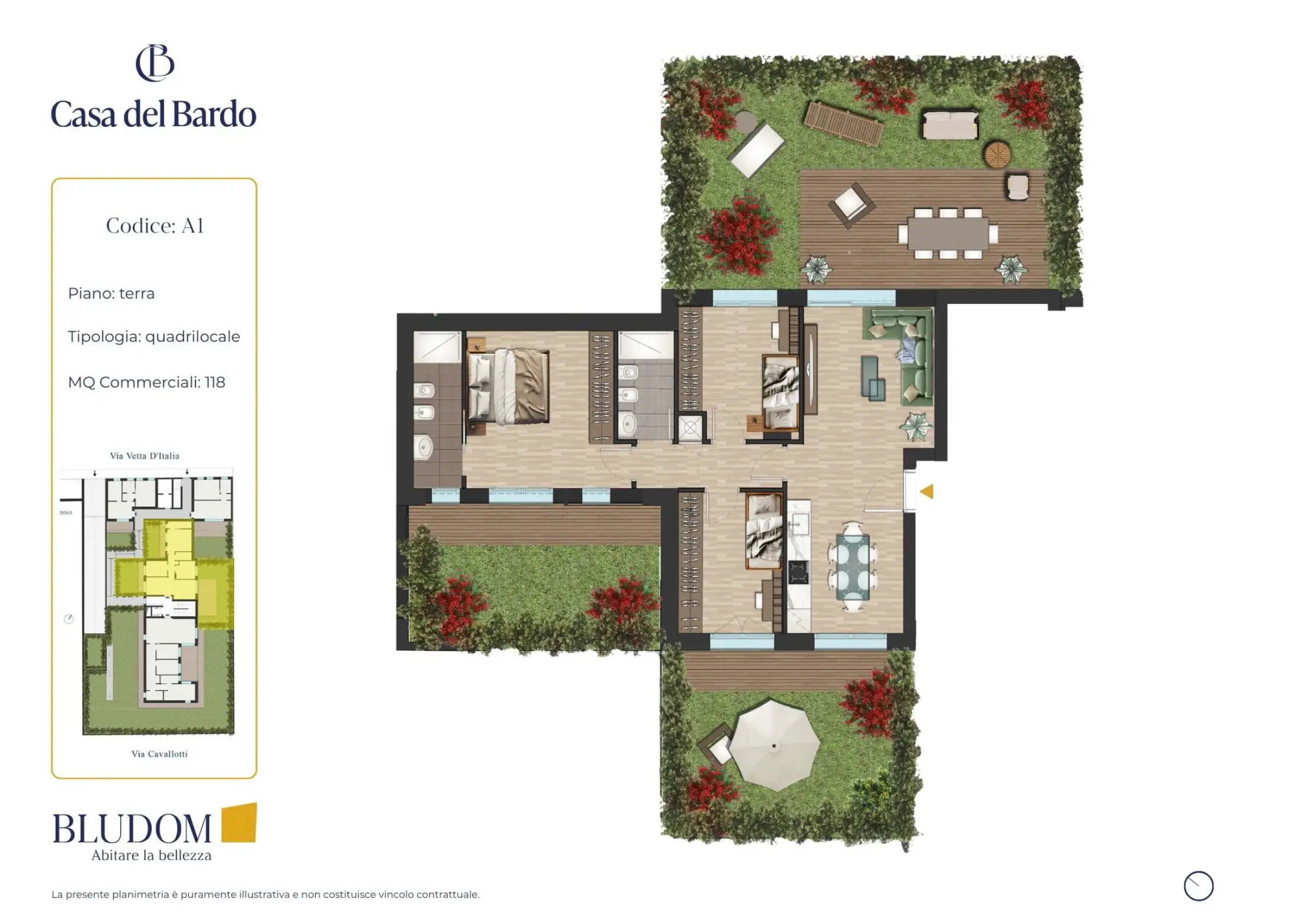 Appartamento quadrilocale piano terra