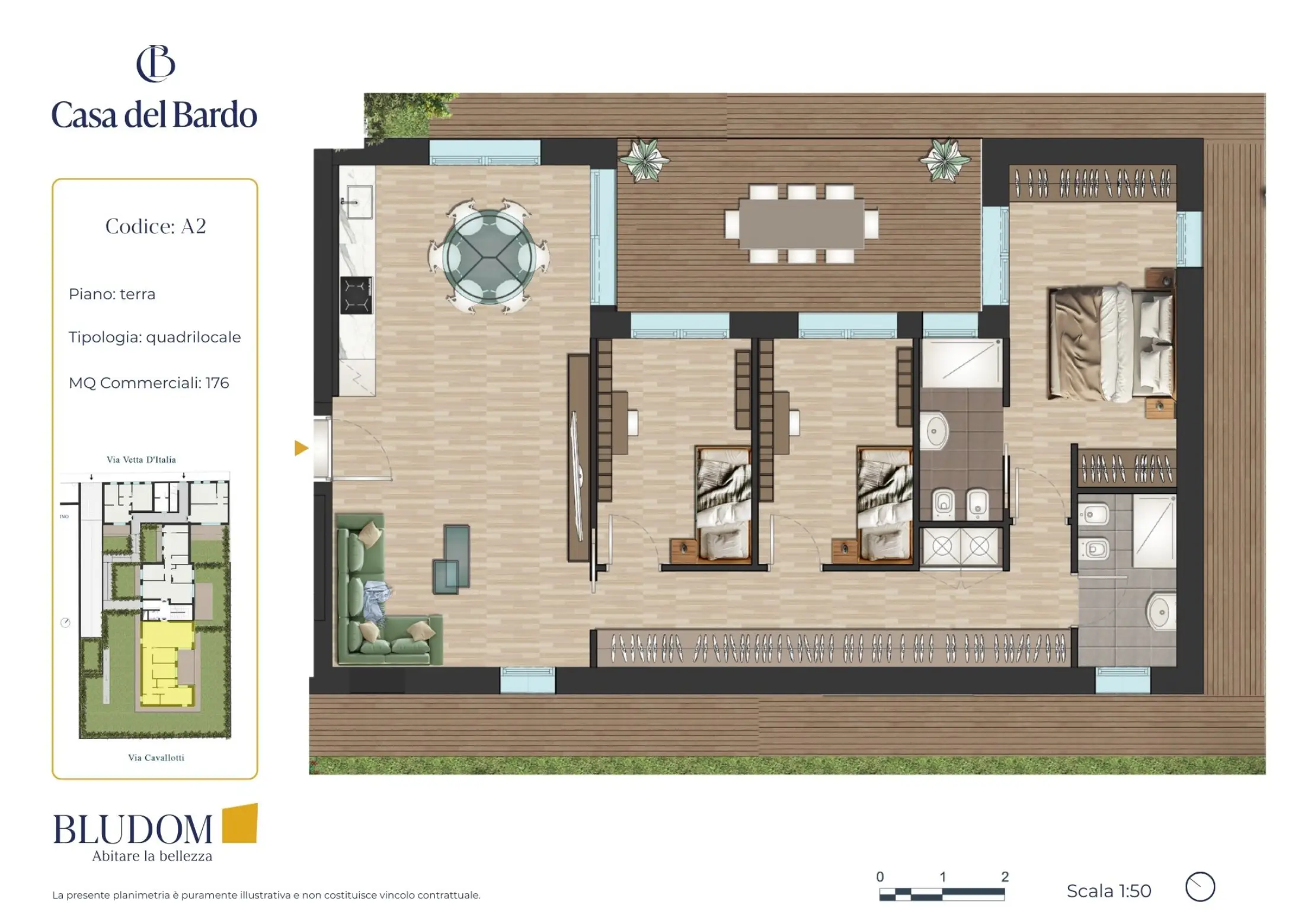 Appartamento quadrilocale piano terra